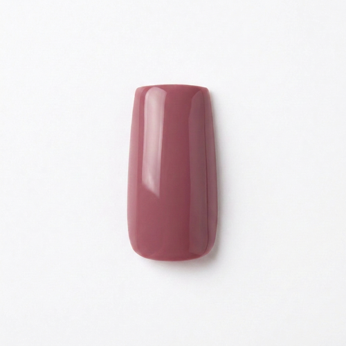 Square-shaped press-on nail in the color mauve