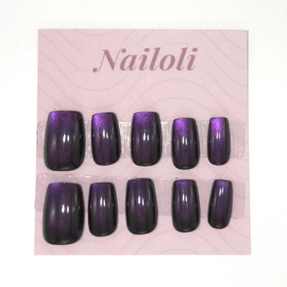 Blackberry cat eye square set on the pink Nailoli backing card